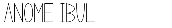 Anome Ibul font preview